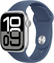 Apple Watch Series 10 42 мм (алюминиевый корпус, спортивный силиконовый ремешок S/M)
