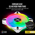 Corsair iCUE QL140 RGB White Dual Pack CO-9050106-WW