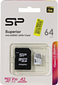 Silicon Power Superior microSDXC SP064GBSTXDA2V20SP 64GB (с адаптером)