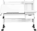 Anatomica Genius + надстройка + выдвижной ящик + подставка для книг с креслом Бюрократ KD-2 цвета салатовый (белый/серый)