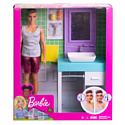 Barbie Ken and Bathroom Playset FYK53