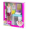 Barbie Ken and Bathroom Playset FYK53