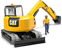 Bruder Cat Mini Excavator with worker 02466
