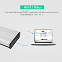 USBTOP SATA – USB3.0 (серебристый, с блоком питания)