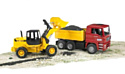Bruder MAN Construction truck with articulated road loader 02752