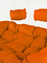 M-Group Лежебока 11180107 (с белым ротангом/оранжевая подушка)