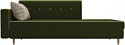 Лига диванов Селена 105228 (левый, микровельвет, зеленый/бежевый)