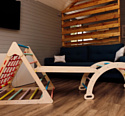 Милая Мебель Комплекс 3 в 1: Пиклер с канатом, качалка, скалодром (цветной)