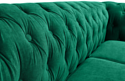 Divan Честер-3 (без механизма, велюр, зеленый velvet emerald)