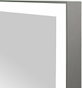 Континент  Frame Silver Led 70x120 (нейтральная подсветка, подогрев, часы)
