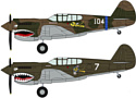 Hasegawa Истребитель P-40E Warhawk "Flying Tigers Combo"