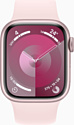 Apple Watch Series 9 41 мм (алюминиевый корпус, розовый/розовый, спортивный силиконовый ремешок M/L)