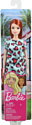 Barbie Рыжая в голубом платье с сердечками GHW48