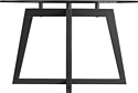 Мебелик Рилле 445 (серый графит/стекло прозрачное круг)