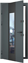 Guard Inox Black 96x205 (левая, графит/экосатин белый)