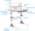 Anatomica Smart-10 Plus + стул + надстройка + выдвижной ящик со стулом СУТ-01-01 пластик серый/белый (клен/серый)