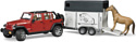 Bruder Jeep Wrangler Unlimited Rubicon with Horse Trailer 02926
