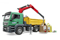Bruder MAN TGS Truck with 3 glas recycling containers 03753