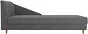 Лига диванов Астер 104524 (левый, рогожка, серый)