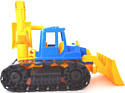 Нордпласт Трактор Байкал с грейдером и ковшом 139 (синий/желтый)
