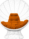 M-Group Кокос на подставке 11590107 (белый ротанг/оранжевая подушка)