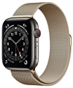 Apple Watch Series 6 GPS + Cellular 44mm Stainless Steel Case with Milanese Loop