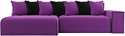 Лига диванов Кельн 105083 (левый, фиолетовый/черный)