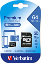 Verbatim Premium 44084 64GB + адаптер