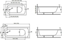 Polimat Classic Slim 160x70 00290 с ножками