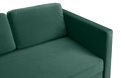 Divan Бланес Emerald (левый, велюр, зеленый)