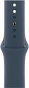 Apple Watch Series 9 41 мм (алюминиевый корпус, серебристый/грозовой синий, спортивный силиконовый ремешок M/L)
