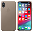 Apple Leather Case для iPhone XS Taupe