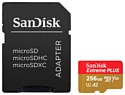 SanDisk Extreme PLUS microSDXC Class 10 UHS Class 3 V30 A2 170MB/s 256GB + SD adapter