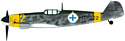 Hasegawa Истребитель Messershmitt BF109G-2 Finnish Air Force