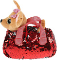 Мой Питомец Собачка в красной сумочке из пайеток CT-AD191170-RED
