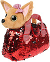 Мой Питомец Собачка в красной сумочке из пайеток CT-AD191170-RED