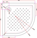 Cezares 90x90 TRAY-A-R-90-550-15-W-W0