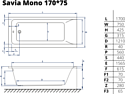 Excellent Savia Mono 170x75