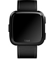 Fitbit кожаный для Fitbit Versa (S, black stitch)