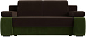 Лига диванов Денвер 115538 (микровельвет, коричневый/зеленый)