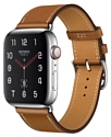 Apple Watch Herms Series 4 GPS + Cellular 40mm Stainless Steel Case with Leather Single Tour