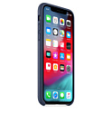 Apple Leather Case для iPhone XS (синие сумерки)