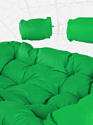 M-Group Лежебока 11180104 (с белым ротангом/зеленая подушка)