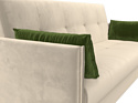 Лига диванов Лига-018 117852 (микровельвет бежевый/подушки зеленый)