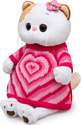 BUDI BASA Collection Кошечка Ли-Ли в вязаном платье с сердцем LK24-098 (24 см)