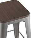 Stool Group TOLIX WOOD барный (серебристый) матовый