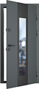 Guard Inox Black 96x205 (правая, графит/экосатин белый)