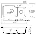 MARMORIN AKO 1.5 bowl sink