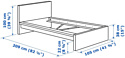 Ikea Мальм 200x90 (коричневый ясень, Леирсунд) 192.278.81