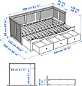 Ikea Хемнэс 200x160 (черно-коричневый) 104.288.98